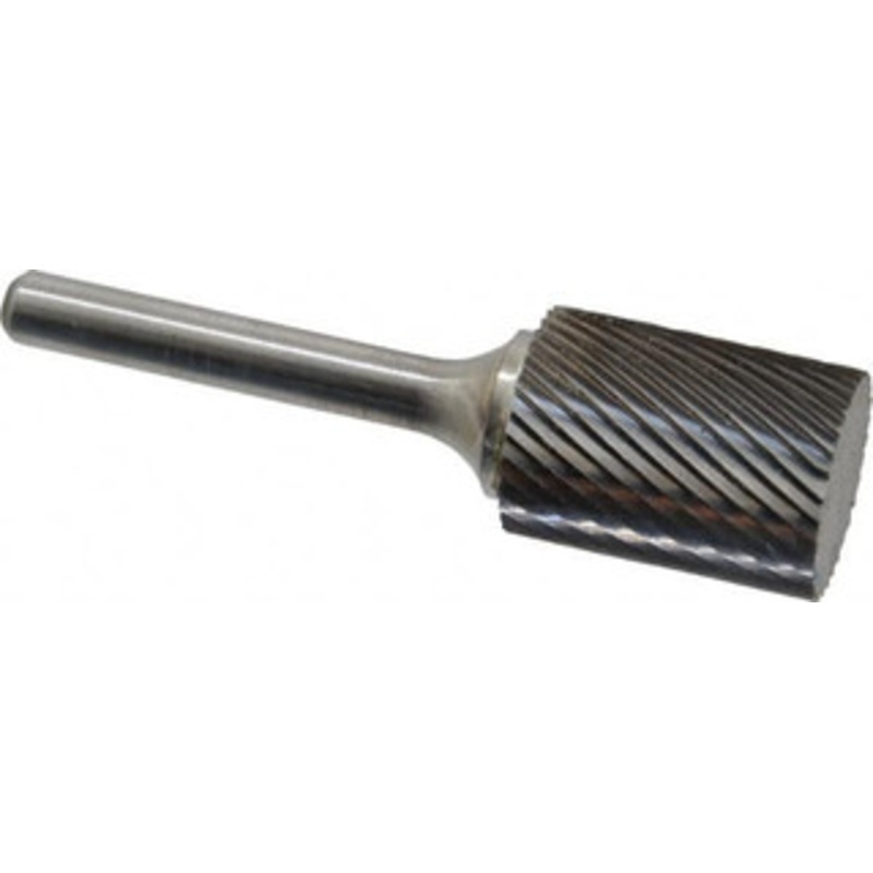Atrax 3/4 Cut Diam, 1/4 Shank Diam, Carbide Single Cut Cylinder Burr Flat End, 2-3/4 OAL, 1 LOC SA-7SC-ATX – 85285302