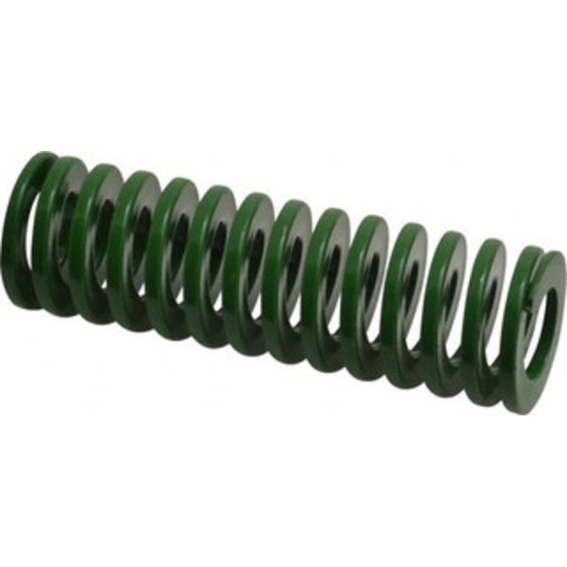Danly 1-1/4 Hole Diam, 5/8 Rod Diam, 4 Free Length, Green Die Spring 19.2 Lb Max Deflection, 1.61 Max Deflection, Light Duty, Chromium Vanadium Steel 9-2016-11 – 76011071