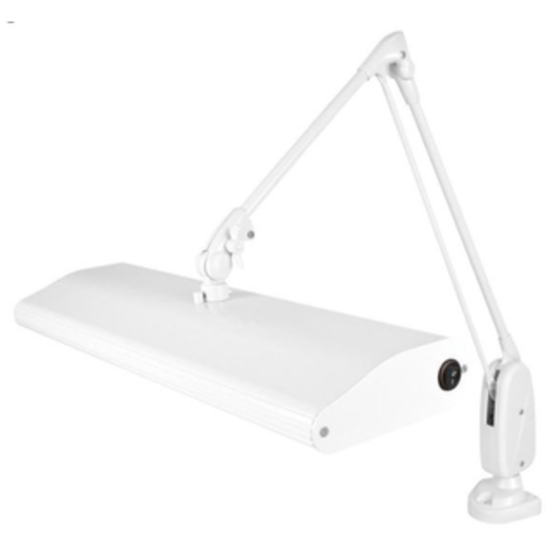 Dazor White 33 Fluorescent Clamp Base Task Lamp – 124C3-WH-DL