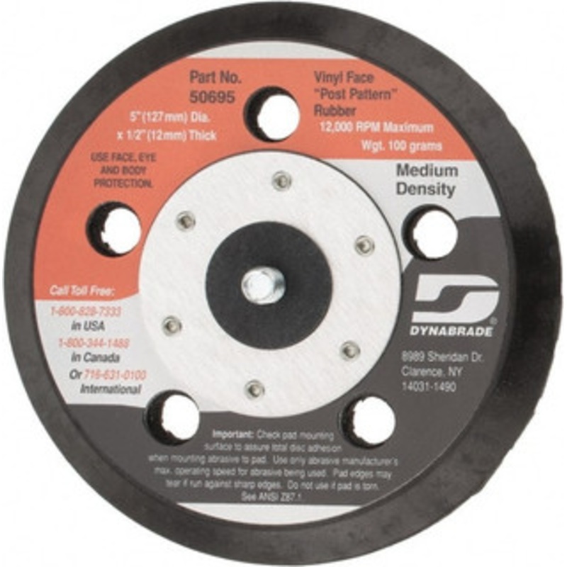 Dynabrade 5 Diam Adhesive/PSA Disc Backing Pad Medium Density, 13,000 RPM 50695 – 03765658