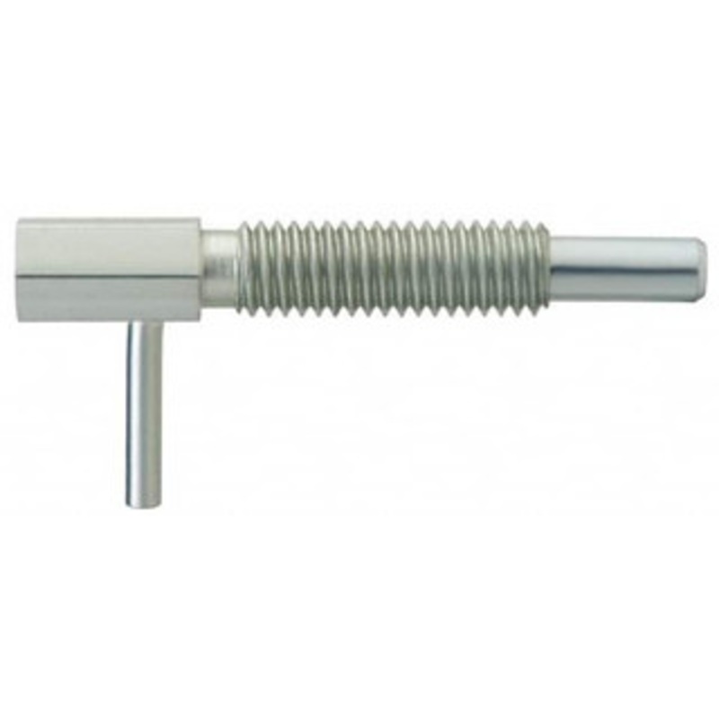 Gibraltar M10x1.5, 1.17 Thread Length, 6mm Plunger Diam, 3.3 N Init to 16.7 N Final End Force, Stainless Steel Locking L Handle Plunger 51mm Body Length, 33mm Length Under Head, 14mm Plunger Projection MLLS-3-G – 64168628