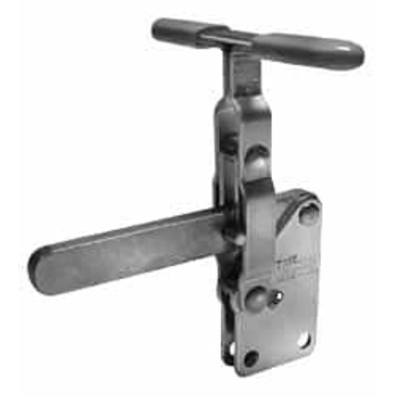 Knu-Vise 700 Lb Holding Capacity, Vertical Handle, Manual Hold Down Toggle Clamp 57 Handle Movement, 106 Bar Opening, Solid Bar, Straight Base, Carbon Steel TSST-600 – 71826952