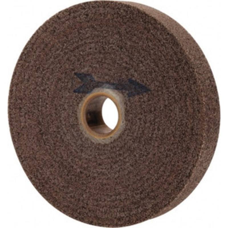Made in USA 6 Diam, 1 Face Width, 1 Center Hole, Fine Grade, Aluminum Oxide Deburring Wheel Convolute, Medium Density 7 Grade, 4,500 RPM 6X1X1 T100 7A F – 00537027