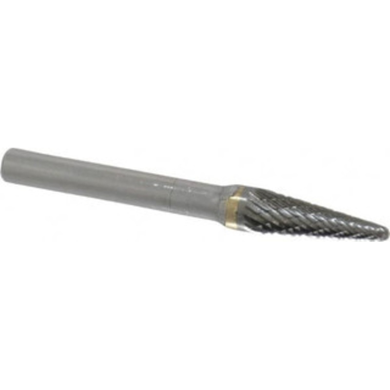 SGSPRO 5/16 Cut Diam, 1/4 Shank Diam, 14 Carbide Double Cut Taper Burr Radius End, 7/8 LOC 15203 – 05291976