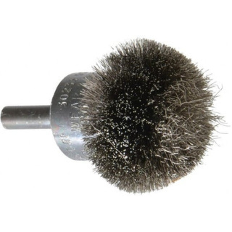 Osborn 1-1/2 Diam Stainless Steel Crimped End Brush 1/4 Shank Diam, 15,000 Max RPM 0003073000 – 00126490
