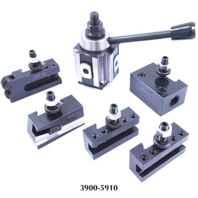 Precise 6 Piece AXA #100 Piston Type Quick Change Tool Post Set – 3900-5910