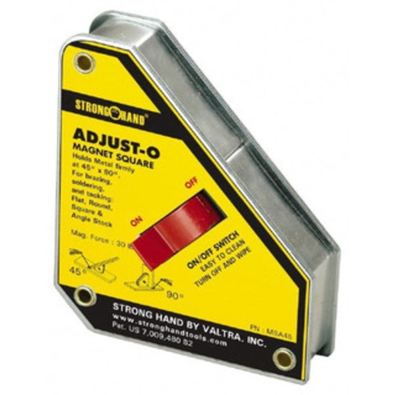 Strong Hand Tools 3-3/4 Wide x 1 Deep x 4-3/8 High Magnetic Welding & Fabrication Square 30 Lb Average Pull Force MSA45 – 82356510