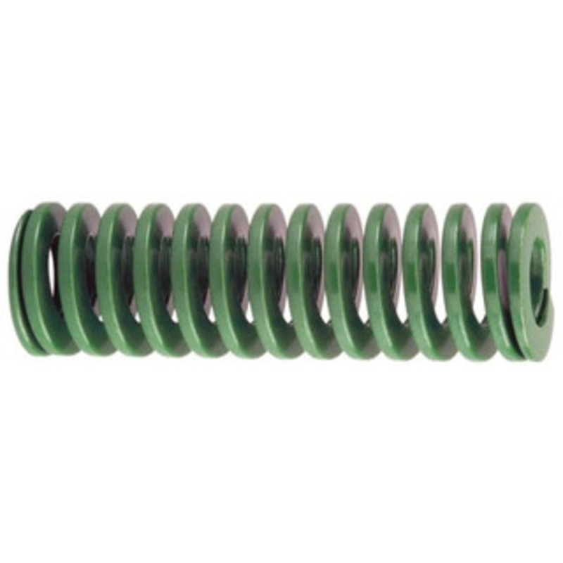 Danly 2 Hole Diam, 1 Rod Diam, 10 Free Length, Green Die Spring 18.8 Lb Max Deflection, 4 Max Deflection, Light Duty, Chromium Vanadium Steel 9-3240-11 – 76011527