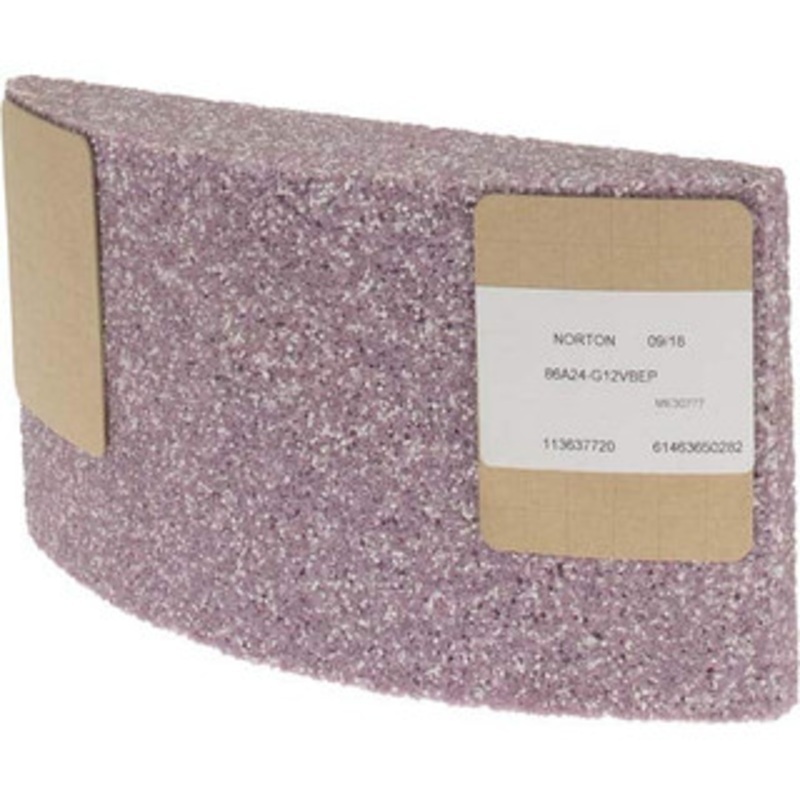Norton 11-1/4 Wide x 6 High x 2-1/4 Thick Grinding Segment Ceramic, 24 Grit, Hardness G, Blue Print No. ME30777 61463650282 – 98759996
