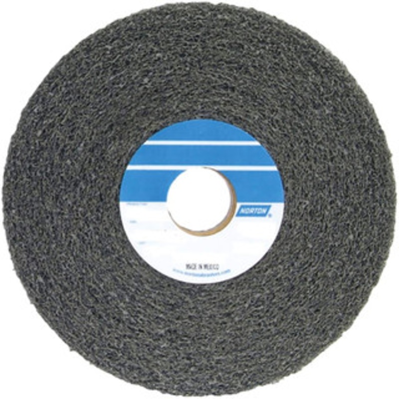 Norton 4 Diam, 1 Face Width, 1 Center Hole, Fine Grade, Silicon Carbide Deburring Wheel Convolute, Medium Density 4 Grade, 4,000 RPM 66261058501 – 70492004
