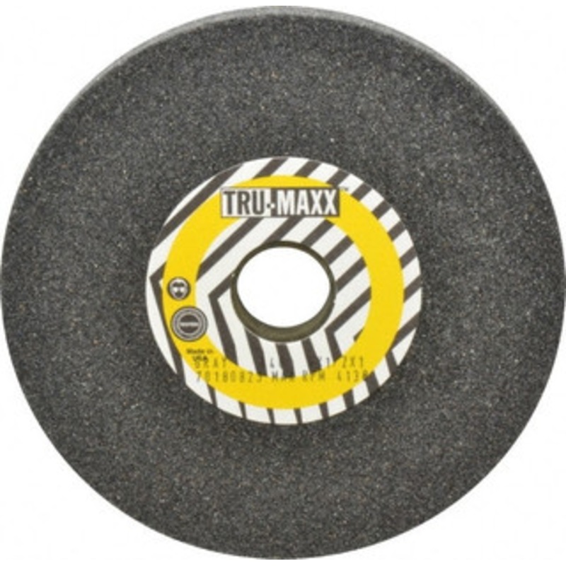 Tru-Maxx 46 Grit Aluminum Oxide Bench & Pedestal Grinding Wheel 6 Diam x 1 Hole x 1/2 Thick, 4138 Max RPM, O Hardness, Coarse Grade , Vitrified Bond 66243496698 – 70180823