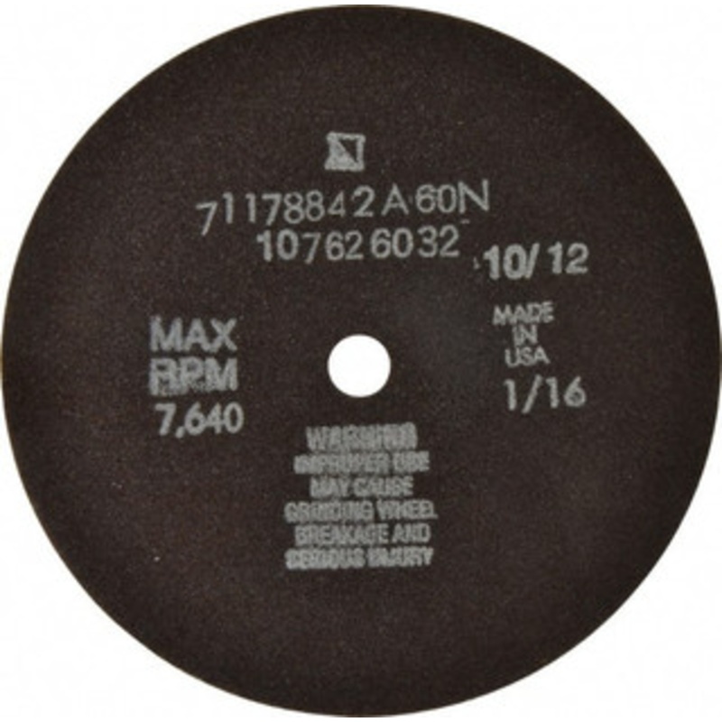 Tru-Maxx 6 x 1/16, 1/2 Hole 60 Grit Aluminum Oxide Cutoff Wheel Medium Grade, 6,048 Max RPM, Use with Stationary Tools 910713 – 71178842