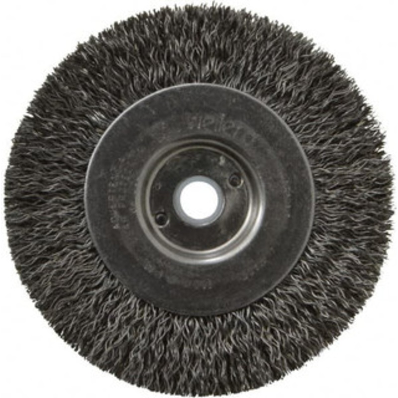 Weiler Abrasives 4 OD, 1/2 Arbor Hole, Crimped Steel Wheel Brush 1/2 Face Width, 7/8 Trim Length, 0.014 Filament Diam, 12,500 RPM 93609 – 03596806