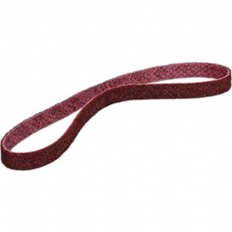3M 1 Wide x 21 OAL, Aluminum Oxide Abrasive Belt Aluminum Oxide, Medium, Nonwoven, Series SC-BL 7010329209 – 81912214