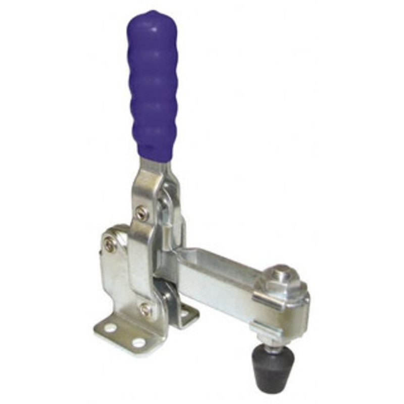 Gibraltar 200 Lb Holding Capacity, Vertical Handle, Manual Hold Down Toggle Clamp 64 Handle Movement, 104 Bar Opening, U-Bar, Flanged Base, Carbon Steel GIB-U-100-9 – 77864312