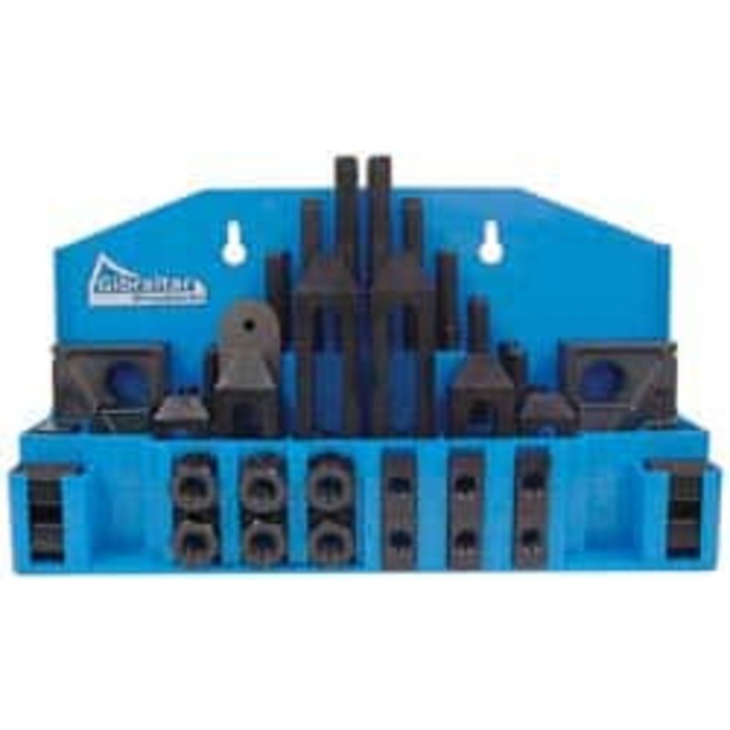 Gibraltar 52 Piece Fixturing Step Block & Clamp Set with 1 Step Block, 13/16 T-Slot, 5/8-11 Stud Thread 1-1/4 Nut Width, 3, 4, 5, 6, 7 & 8 Stud Lengths 20417G – 04804647