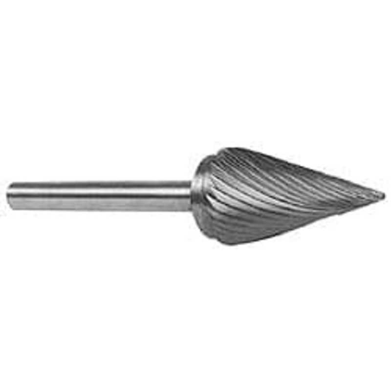 M.A. Ford 1/8 Cut Diam, 1/8 Shank Diam, 14 Carbide Single Cut Cone Burr Point End, 1-1/2 OAL, 7/16 LOC 69130020 – 75245910