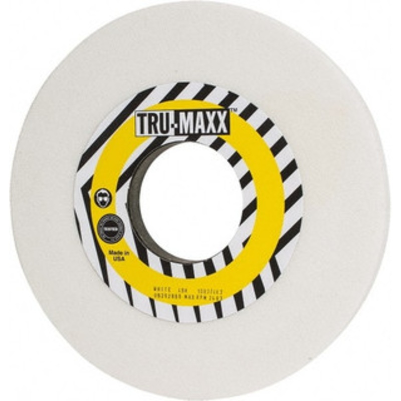 Tru-Maxx 10 Diam x 3 Hole x 3/4 Thick, K Hardness, 46 Grit Surface Grinding Wheel Aluminum Oxide, Type 1, Coarse Grade, 2,483 Max RPM, Vitrified Bond, No Recess T1-10W38894-T – 06292866