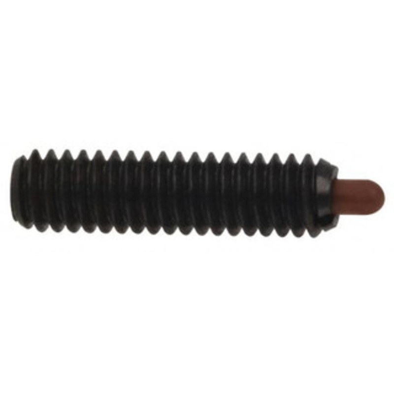 Vlier 5/16-18, 1 Thread Length, 3/16 Plunger Projection, Steel Threaded Spring Plunger 0.133 – 0.135 Max Plunger Diam, 1 Plunger Length, 3 Lb Init End Force, 15 Lb Final End Force NNS56 – 62118419