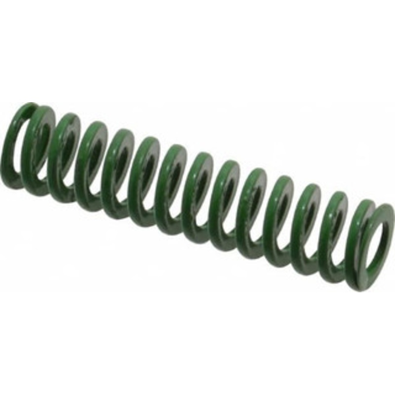 Danly 5/8 Hole Diam, 11/32 Rod Diam, 2-1/2 Free Length, Green Die Spring 7.2 Lb Max Deflection, 1.01 Max Deflection, Light Duty, Chromium Vanadium Steel 9-1010-11 – 76010461