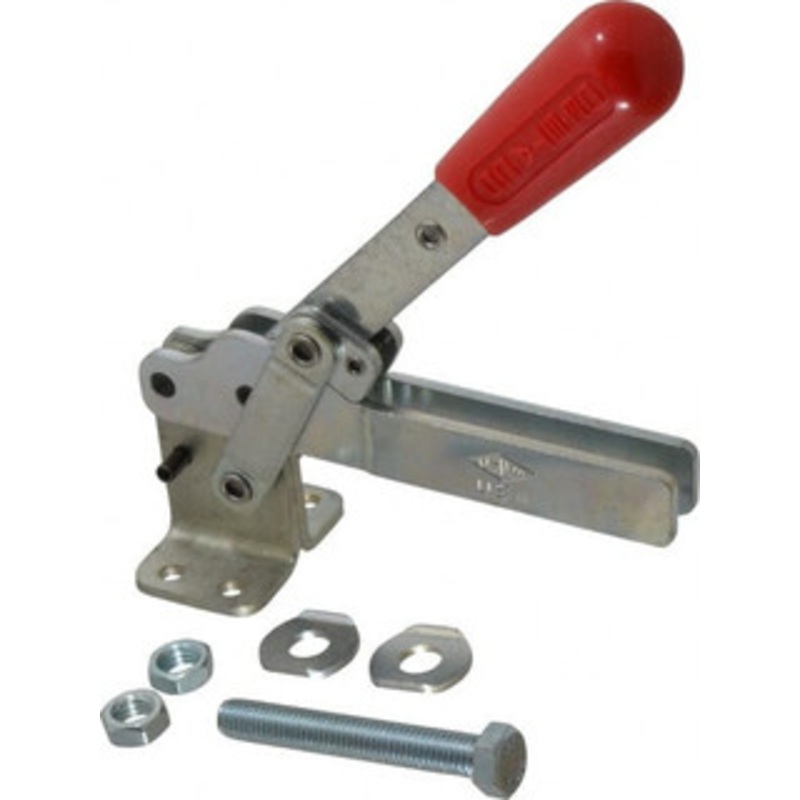 Destaco 1,000 Lb Holding Capacity, Vertical Handle, Manual Hold Down Toggle Clamp 180 Handle Movement, 115 Bar Opening, U-Bar, Flanged Base, Electro-Plated Zinc, Carbon Steel 229 – 76988864