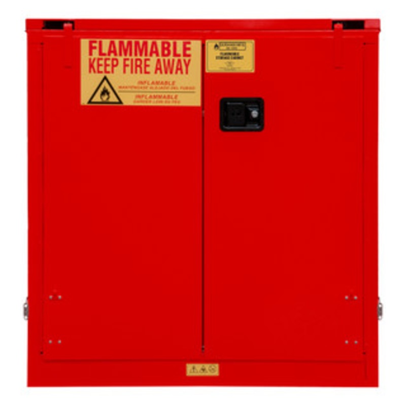 Durham FM Approved 30 Gallon, Self Closing, Red Flammable Safety Cabinet – 1030S-17