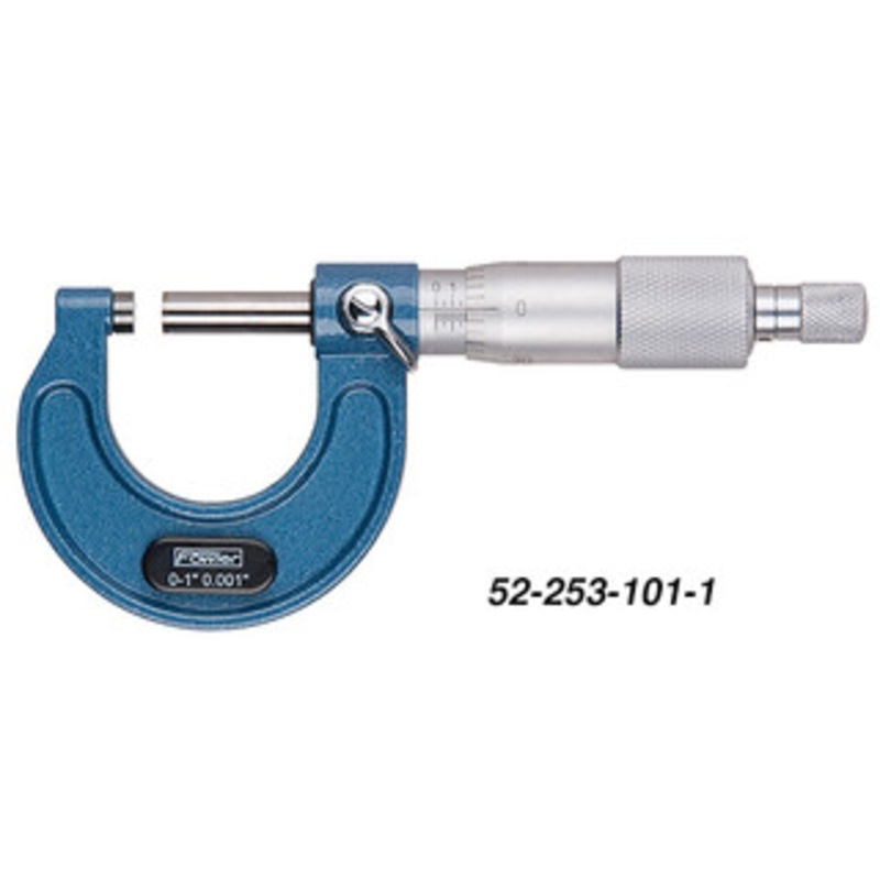 Fowler 0-1 Ratchet .001 Graduation Outside Inch Micrometer – 52-253-101-1