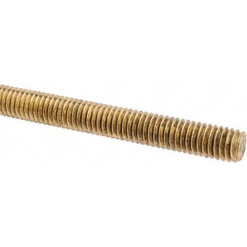 Made in USA 3/8-16 x 3 ft. Brass Threaded Rod Right Hand Thread, UNC 3528 – 06051148