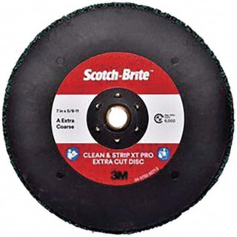3M 7 Extra Coarse Grade Silicon Carbide Deburring Disc 5/8-11 Threaded Center Hole, Quick Change Connection, Purple, 6,000 Max RPM 00638060055892 – 11030038