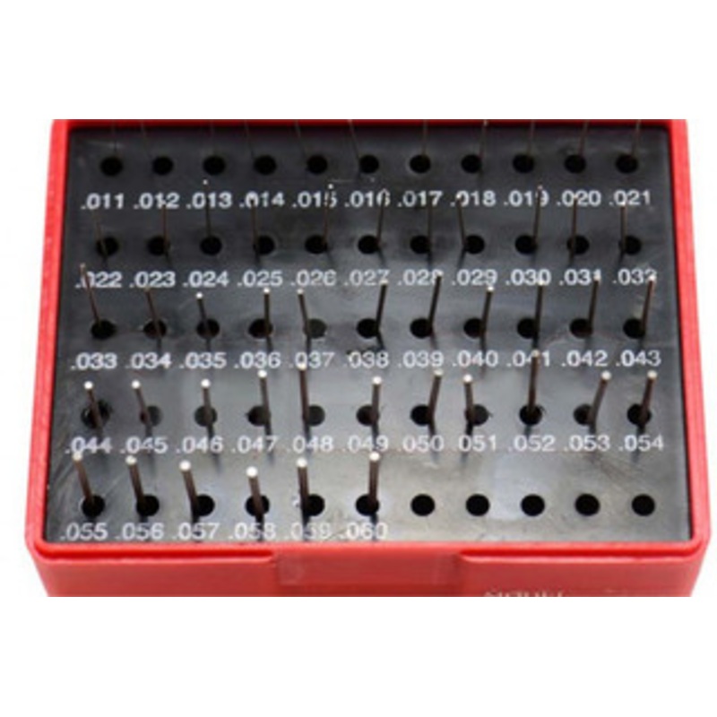 Precise .011-.060 Minus, Class ZZ Steel Pin Gage Set – 303-501M0