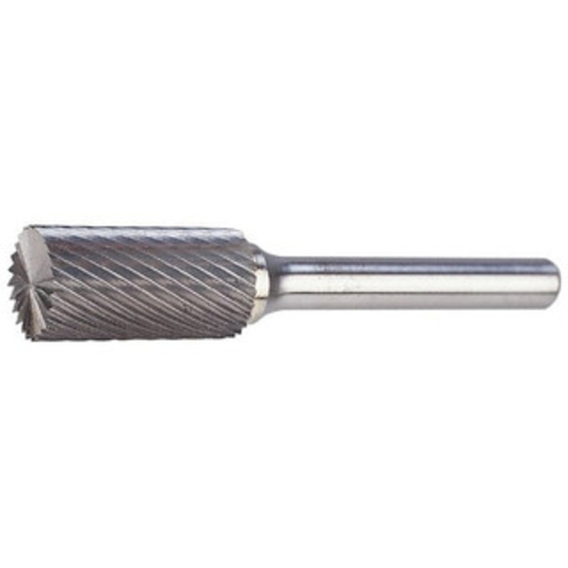 SGSPRO 1/8 Cut Diam, 1/4 Shank Diam, Carbide Single Cut Cylinder Burr with End Cut End Cut End, 1/2 LOC 11250 – 05290002