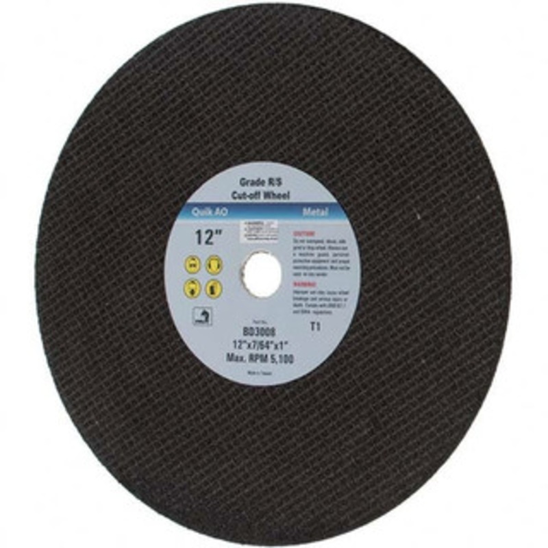 Value Collection 12 x 3/32, 1 Hole 46 Grit Aluminum Oxide Cutoff Wheel Medium Grade, Reinforced, 5,100 Max RPM BD3008 – 45658630
