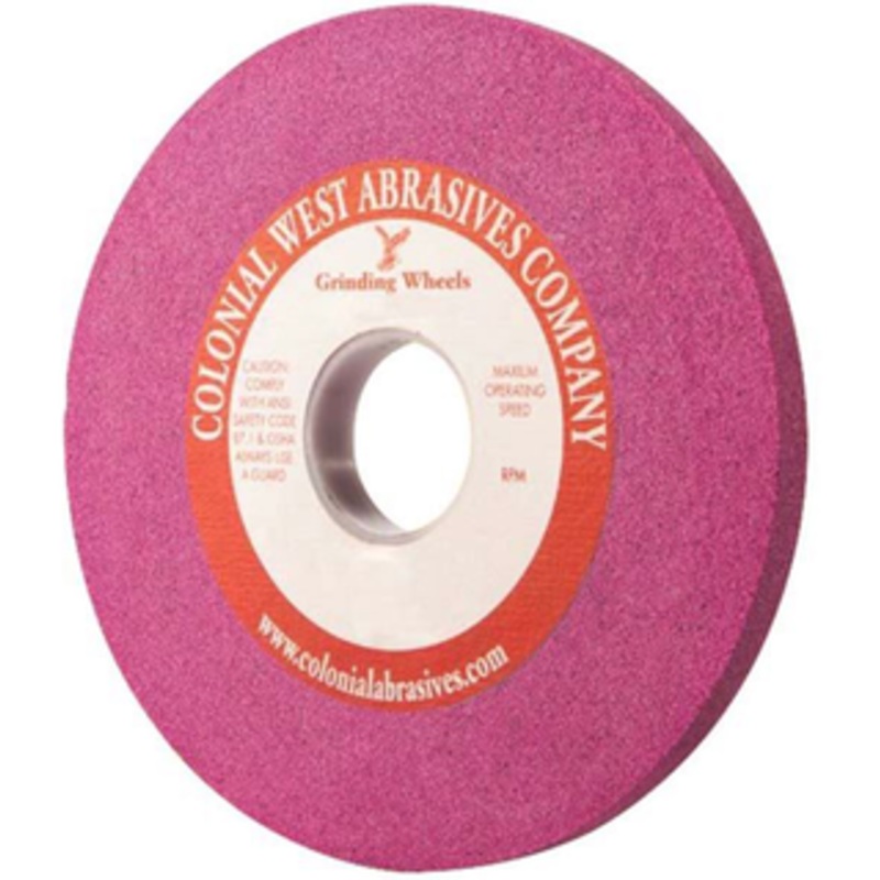 Colonial West Ruby Toolroom Surface Grinding Wheel, 7 Dia. x 1/2 Width, Hardness H, 46 Grit – T07427