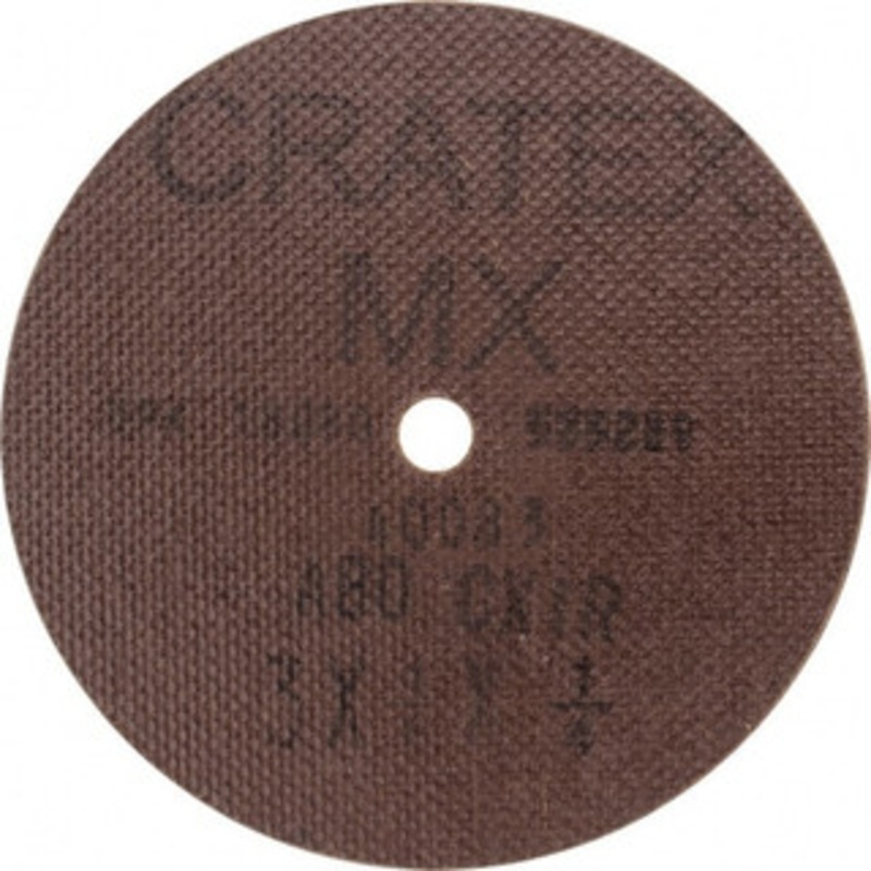 Cratex 3 Diam, 1/4 Hole, 80 Grit Aluminum Oxide Fiber Disc Medium 40083 – 03596590