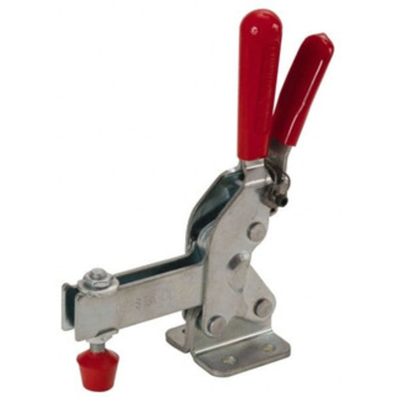 Destaco 1,400 Lb Holding Capacity, Vertical Handle, Manual Hold Down Toggle Clamp 66 Handle Movement, 78 Bar Opening, U-Bar, Flanged Base, Electro-Plated Zinc, Carbon Steel 2010-UR – 05572342