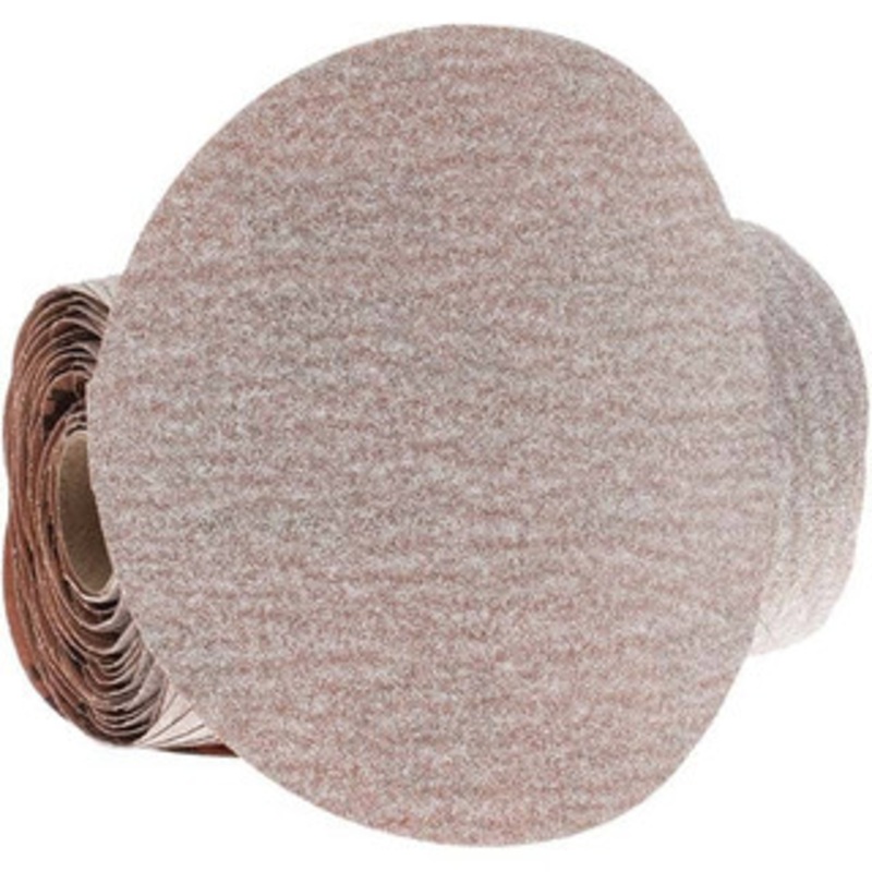 Norton 5 Diam, 120 Grit Aluminum Oxide Adhesive PSA Disc Medium Grade, Natural, B Weighted Backing, Flexible 66261131462 – 02939635