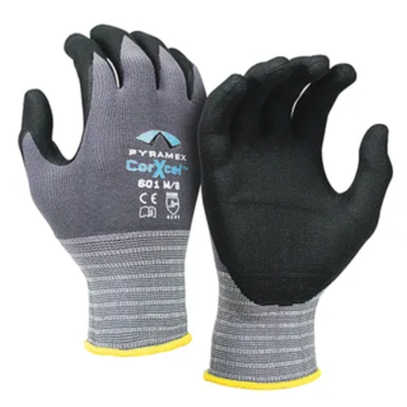 Pyramex Corxcel Micro-Foam Nitrile Gloves – Medium (8) Size – GL601M