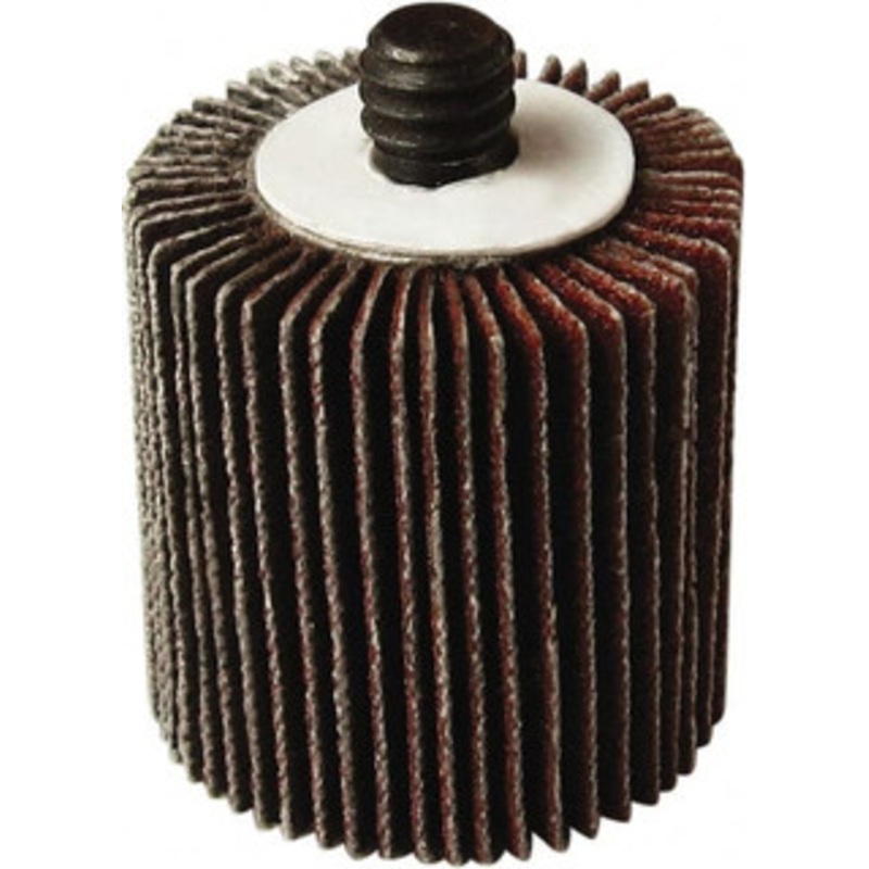 Tru-Maxx 2-1/2 Diam x 1/2 Face Width, Medium Aluminum Oxide Coated Mounted Flap Wheel 1/4-20 Threaded Mount, 80 Grit, 25,000 Max RPM SZQCA80 – 87656534
