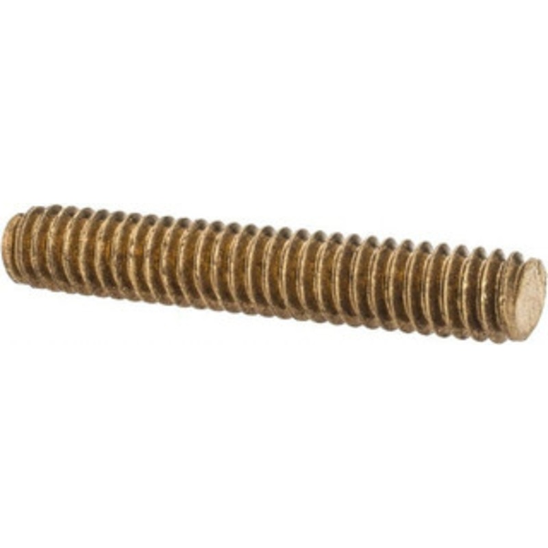 Value Collection 1/4-20 1-1/2 OAL Fully Threaded Stud Brass, Plain Finish 407-1442 – 07166655