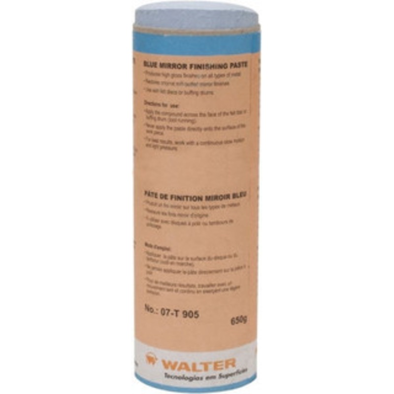 Walter Surface Technologies 5 oz Metal Polishing Compound Compound Grade Ultra Fine, 2,000 Grit, Blue, For Mirror Finishing, Use on Metal 07T905 – 00982033