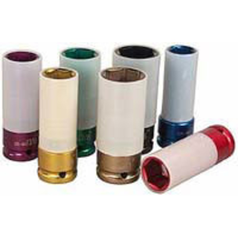 Astro Pneumatic 7pc. Impact Socket Set – Chrome Protective Plastic – AO7870