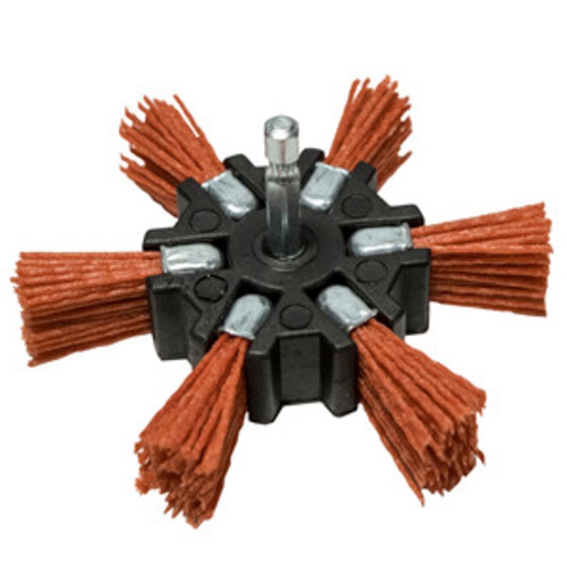 Century Drill & Tool 4 Coarse Nylon Flap Brush Hex Shank – CY77341