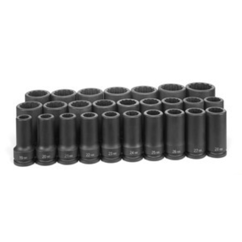 Grey Pneumatic 3/4 Drive 12 Point 26 Piece Deep Metric Master Set – GY8126MD