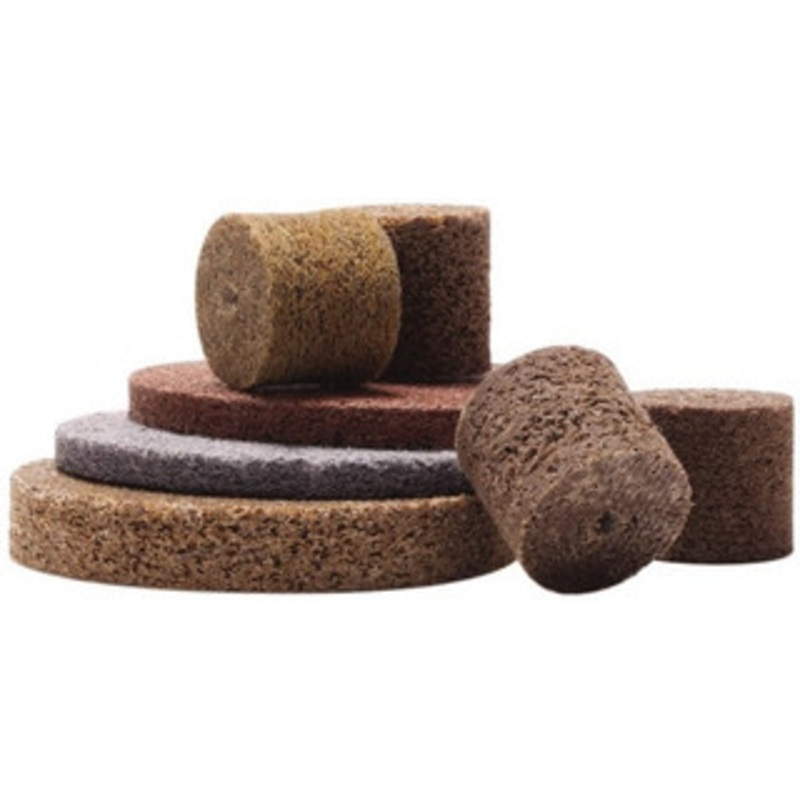 Merit Abrasives 3 Diam, 1 Face Width, 1/4 Center Hole, Fine Grade, Aluminum Oxide Deburring Wheel Unitized, Medium Density 6 Grade, 18,000 RPM 66254420274 – 84525146