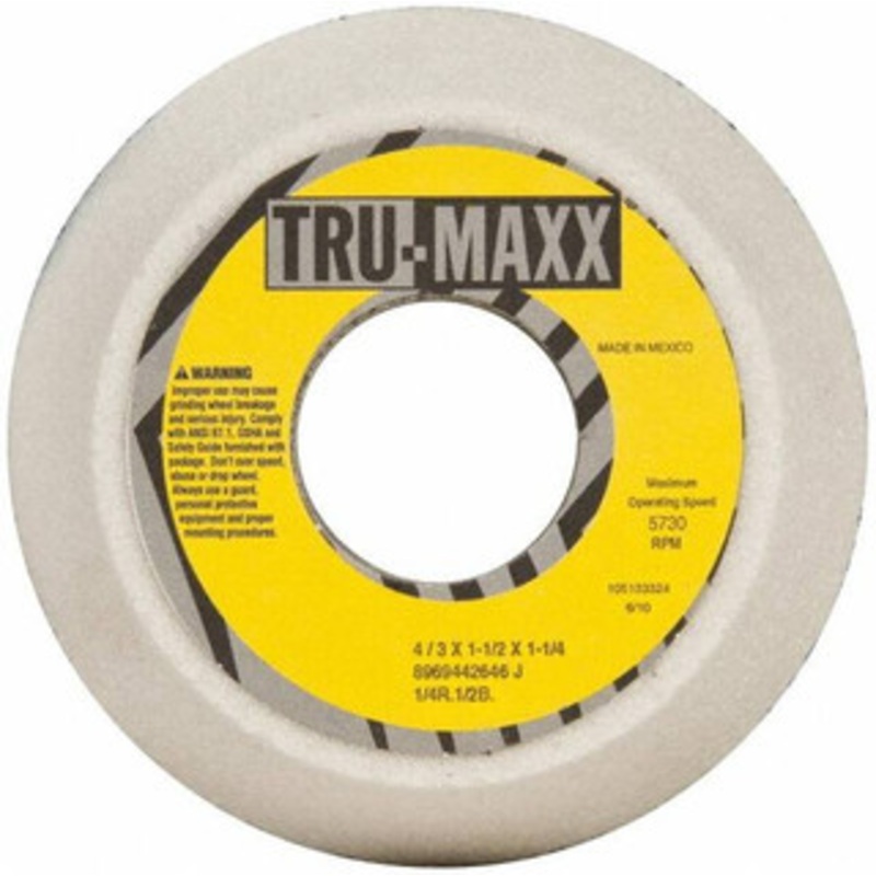 Tru-Maxx 4 Diam, 1-1/4 Hole Size, 1-1/2 Overall Thickness, 46 Grit, Type 11 Tool & Cutter Grinding Wheel Coarse Grade, Aluminum Oxide, J Hardness, 5,730 RPM 66253269560 – 89694426