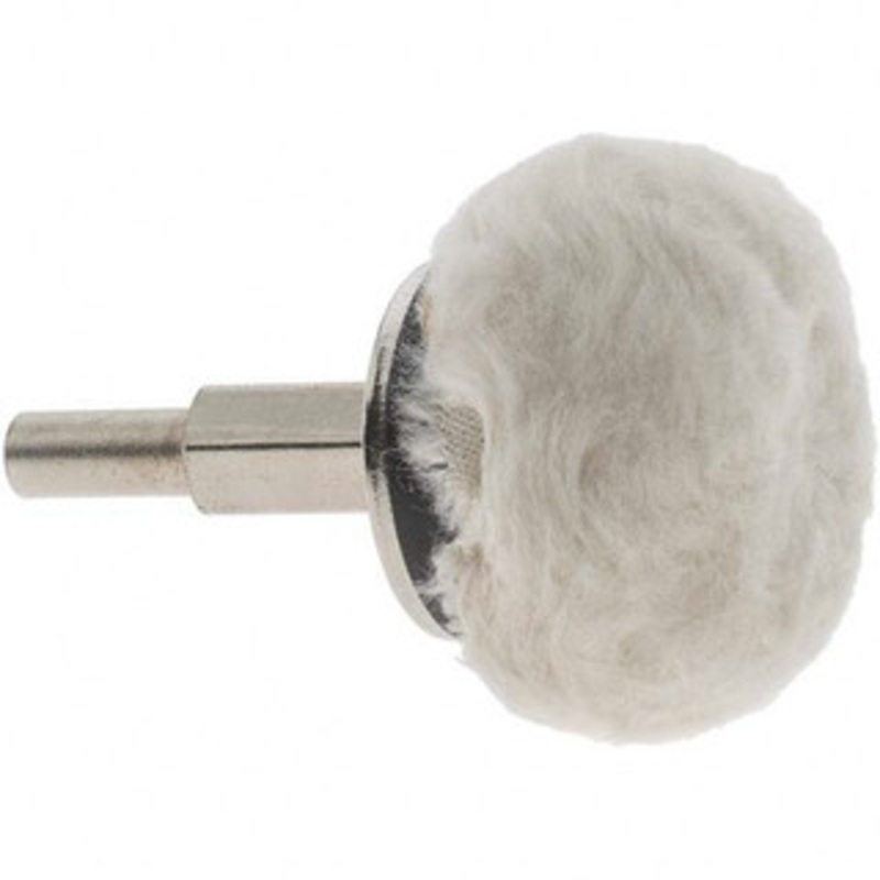 Value Collection 1-1/2 Diam 1/4 Shank Diam Soft Density Round End Shaped Mounted Bob 1-1/2 Head Length, 2-1/2 Shank Length, Cotton Muslin 520911038 – 66998287