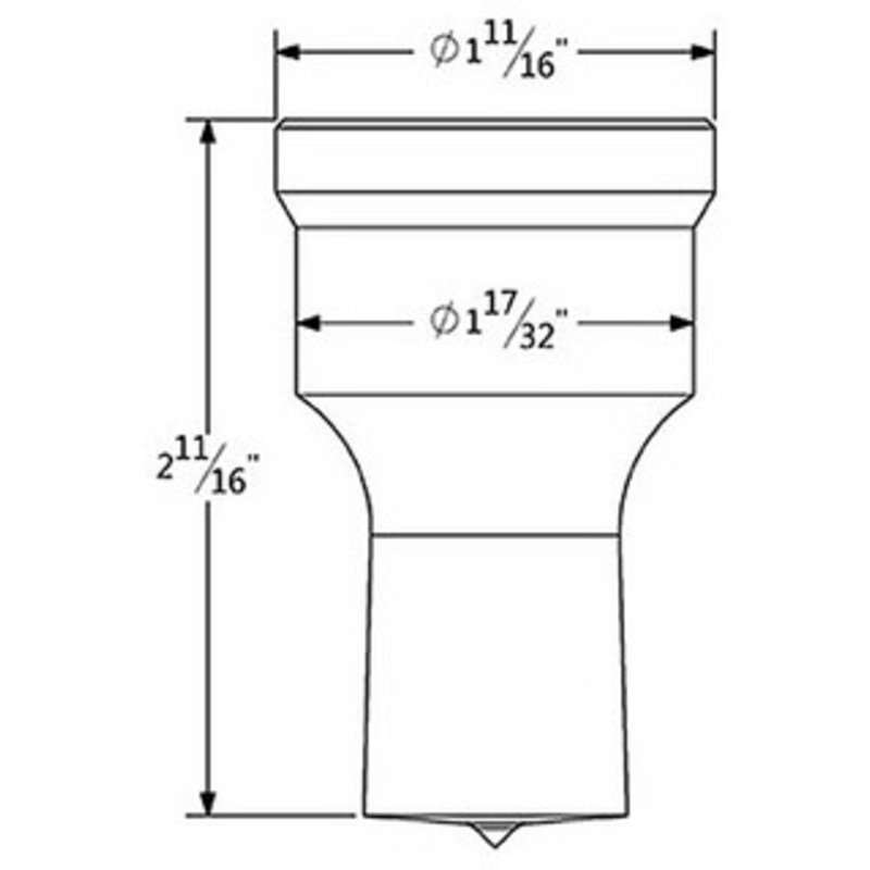 228 Square Punch 11/16 with V & 1/4 x 1/8 Keyways – 228822