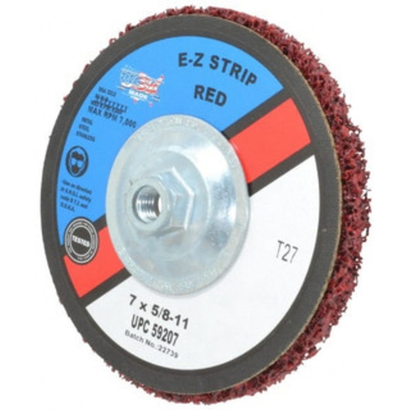 CGW Abrasives 7 Very Coarse Grade Silicon Carbide Deburring Disc 5/8-11 Threaded Center Hole, Arbor Connection, Red, 7,000 Max RPM 59207 – 40140576