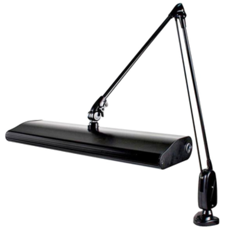 Dazor Black 43 Fluorescent Clamp Base Task Lamp – 124C3-BK-DL