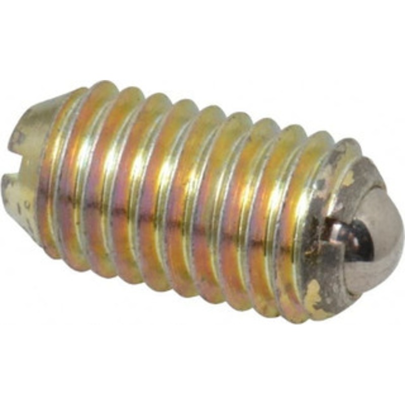 Gibraltar M10x1.5, 6mm Ball Diam, 19mm Body Length, 2mm Max Ball Reach, Threaded Ball Plunger Steel Body, Steel Ball, 13.49 Lb Initial End Force, 20.23 Lb Final End Force MSW10-6BHYZ-G – 06693295